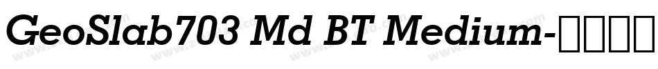 GeoSlab703 Md BT Medium字体转换